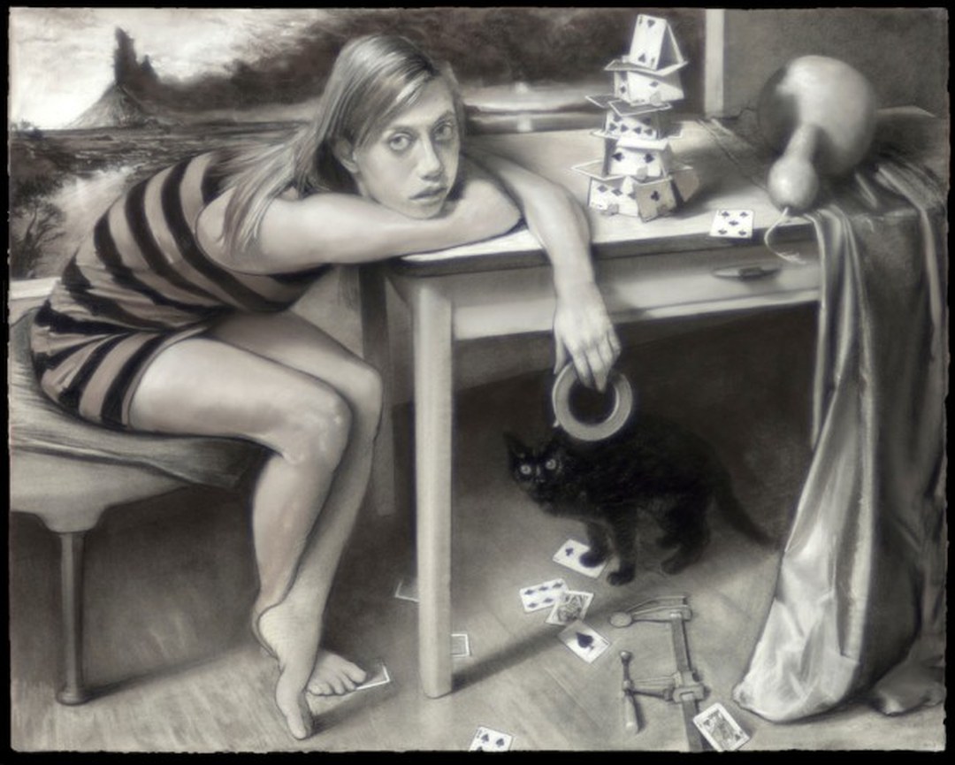 Sheldon Tapley, Solitaire, drawing.