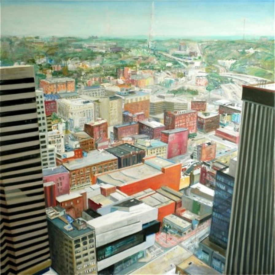 Cole Carothers, view of Cincinnati from above.