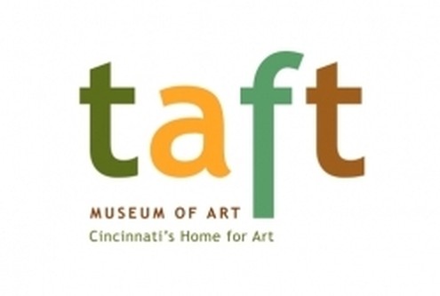 Multicolor logo of the Taft Museum of Art reading 'taft' with the tagline 'Cincinnati's Home for Art'.