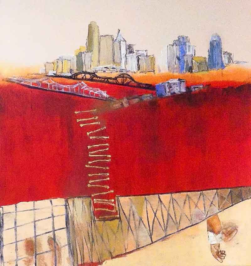 On the Way to Monterrey, oil on canvas
