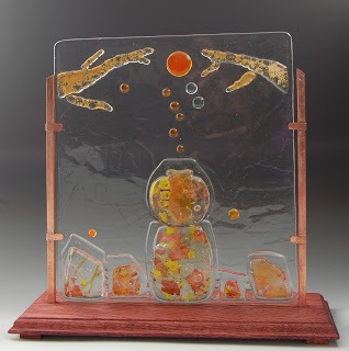 Robyn and Steve Lince, Ancient Altar, fused glass. Photo courtesy of Kennedy Heights Arts Center