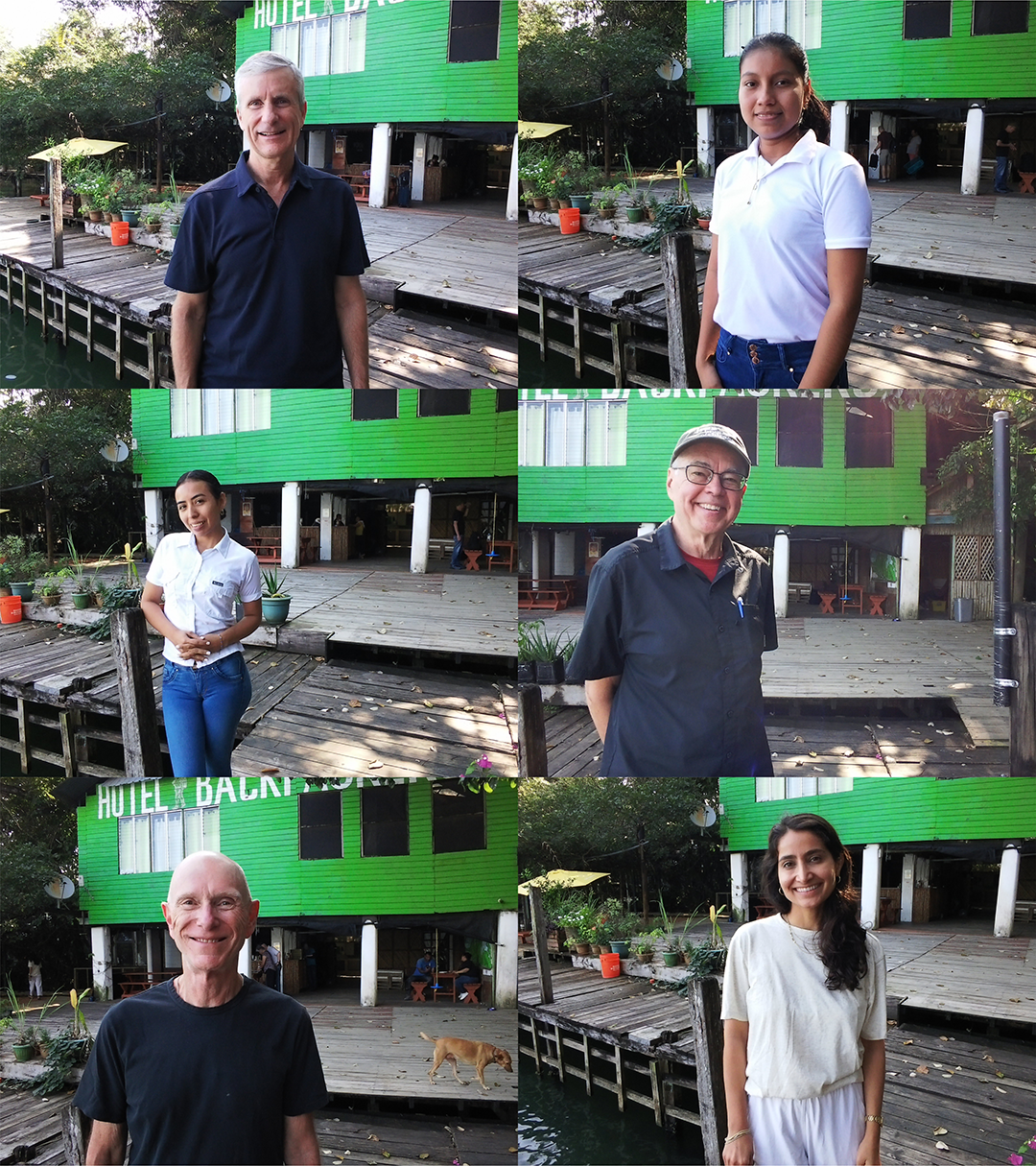 Teachers and school staff also posed, along with the young people working at Hotel Backpackers, a hostel operated by the school where many former students find their first employment.