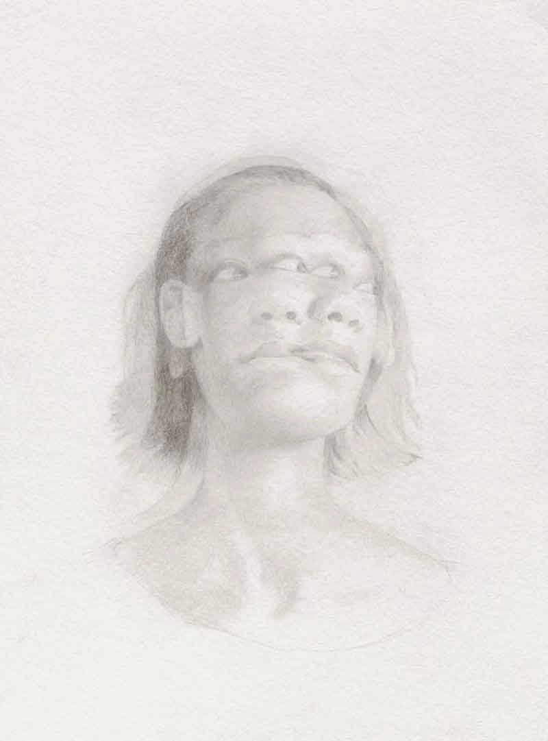 Michael Nichols, Echo, silverpoint on paper.