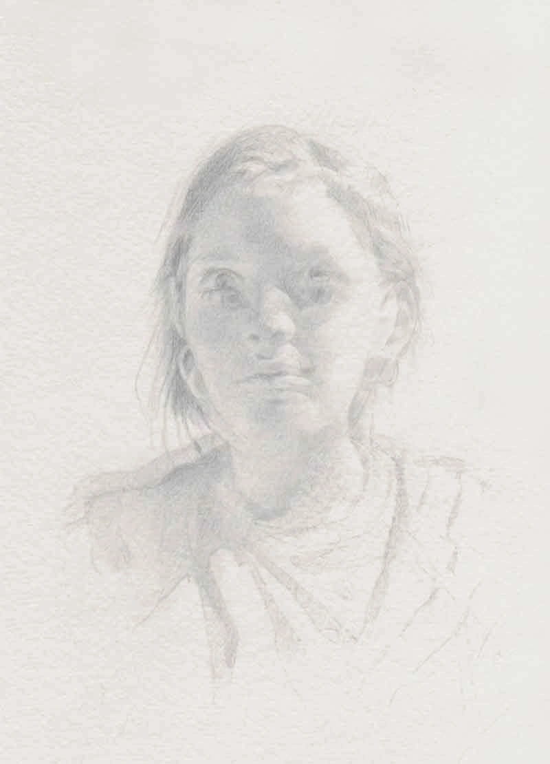 Michael Nichols, Ebb, silverpoint on paper, 2011.