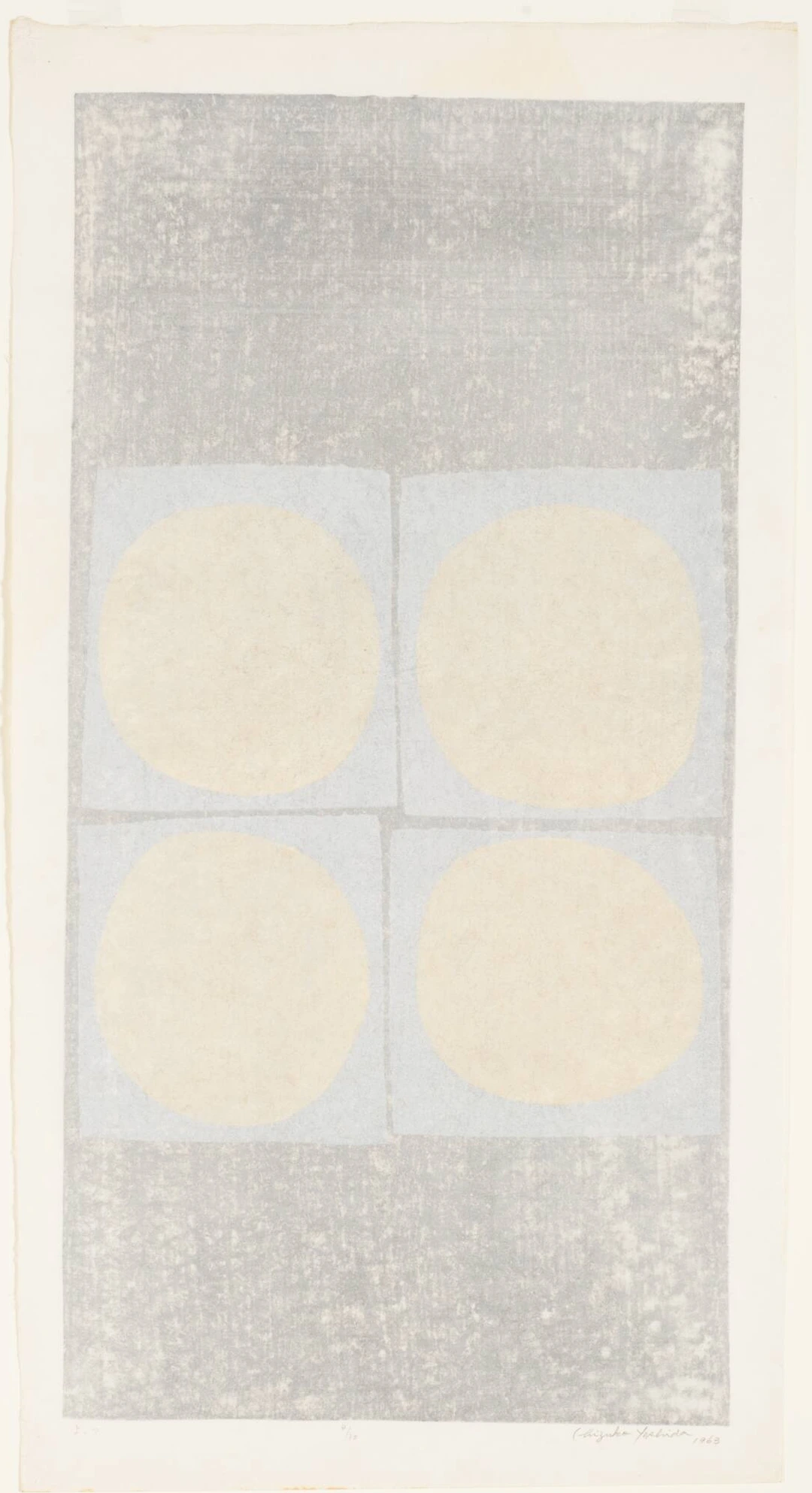 Four 1963 Yoshida Chizuko (Japan, b. 1924) Color woodcut 29 9/16 x 14 15/16 in. Gift of Assa and Irene Drori 1982.291