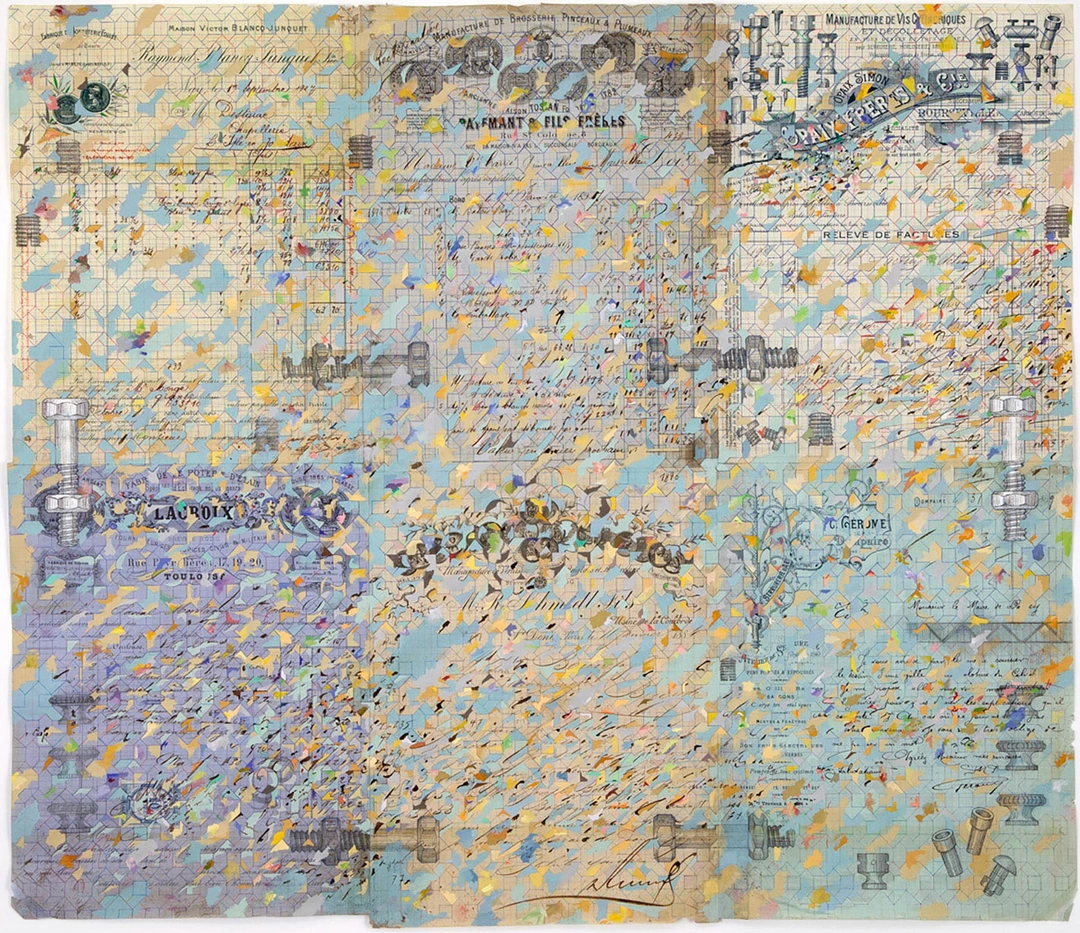Doug Navarra, Untitled, 2013, gouache, pen, and pencil on found paper. Photo courtesy Manifest Gallery.
