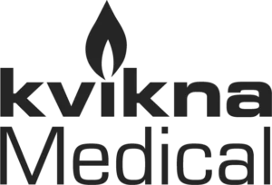 Kvikkra Medical logo featuring a stylized flame above the letter k.