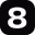 Black digit 8 on a white background.