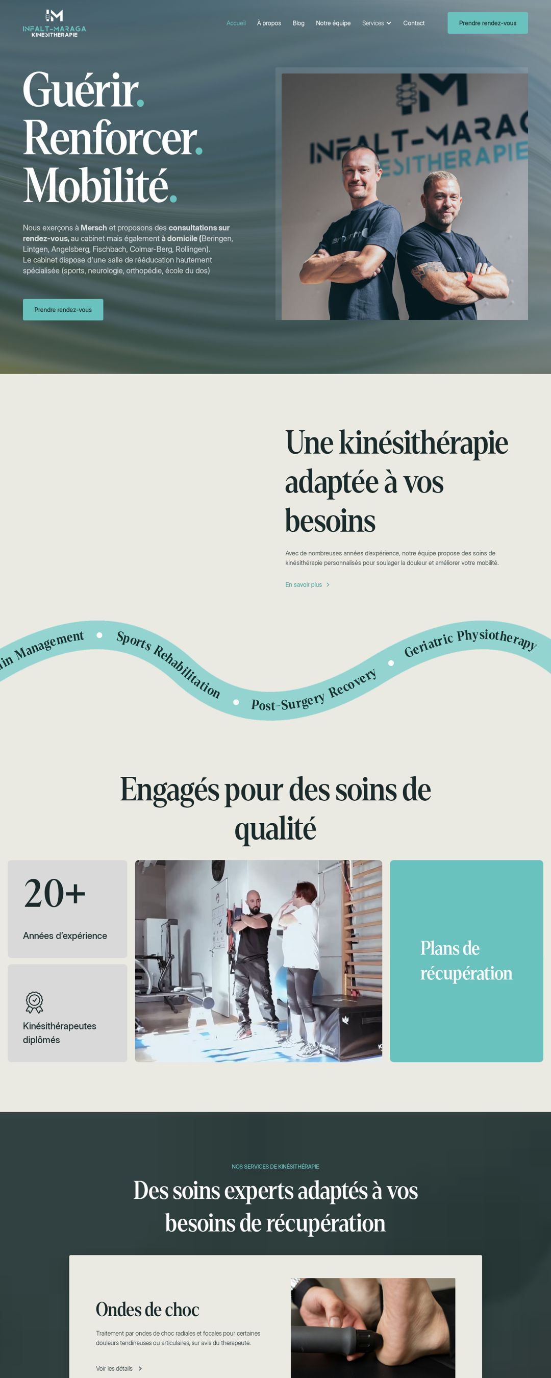 Centre de Kinésithérapie Infalt/Maraga website