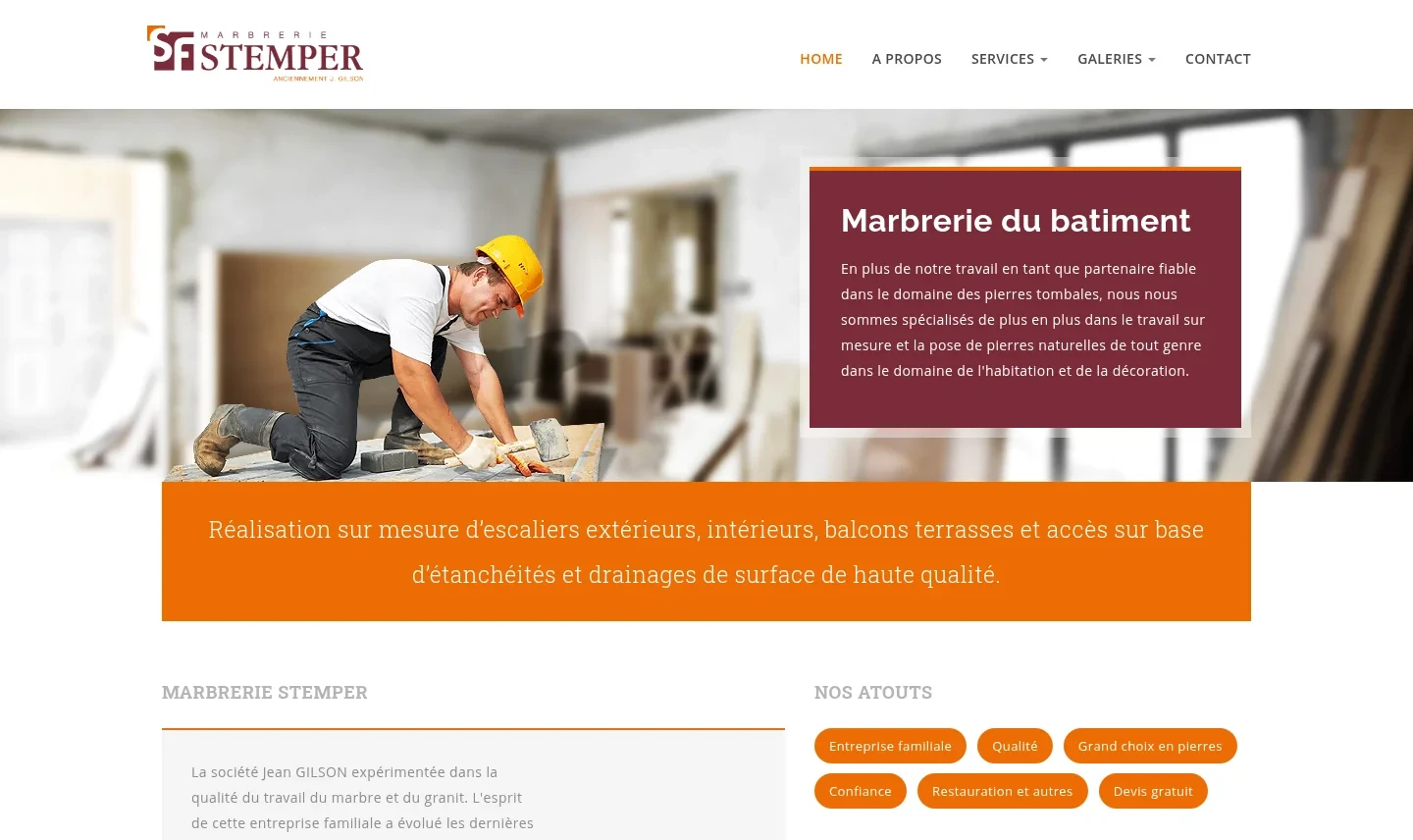 Previous Stemper Stones website, July 2021