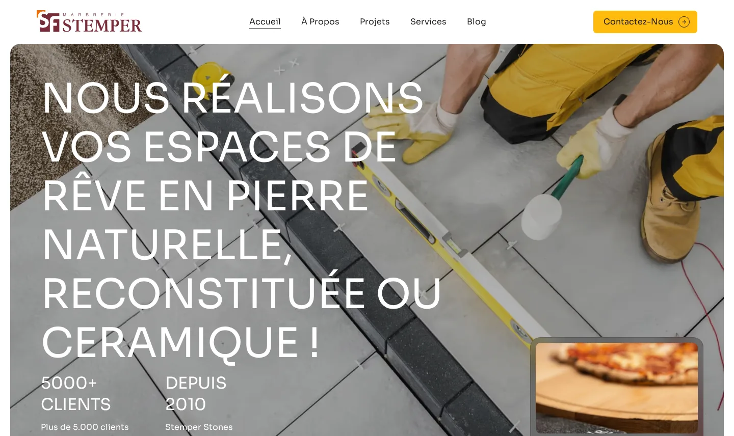 New Stemper Stones website, homepage