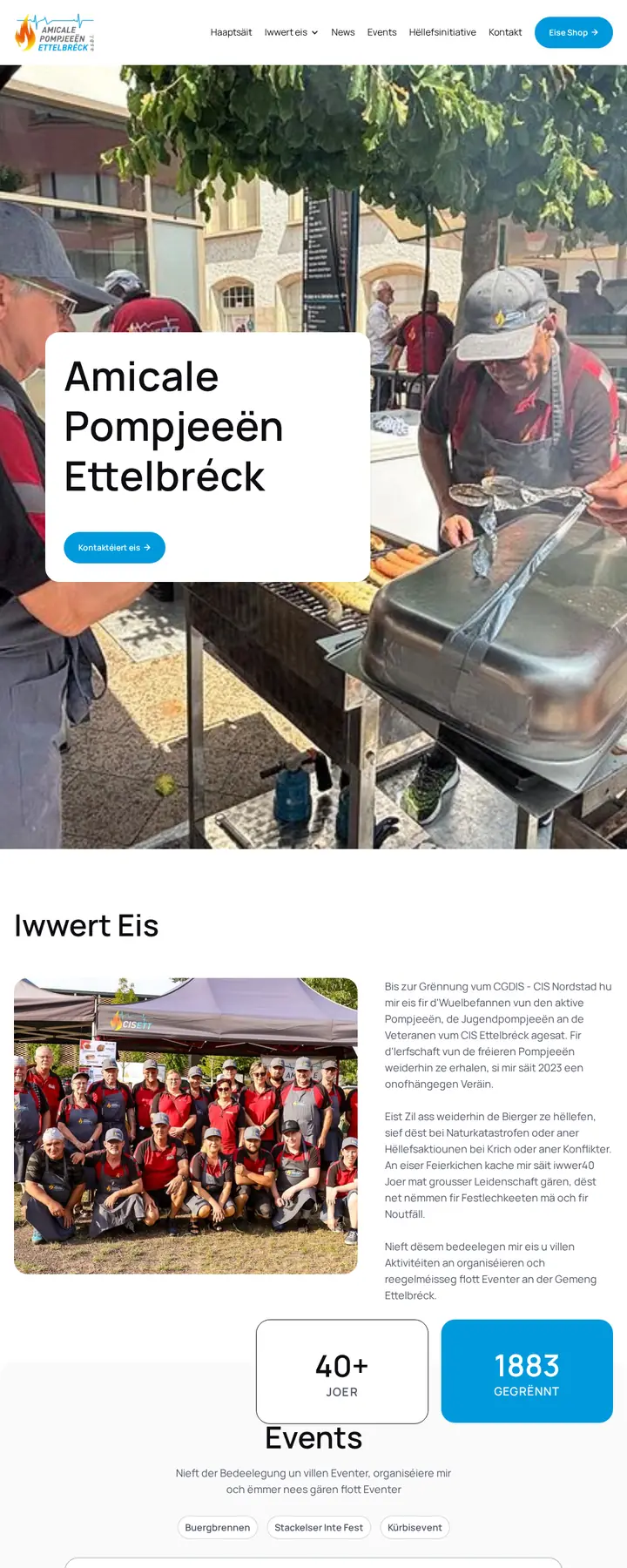 Amicale Pompjeeën Ettelbréck website