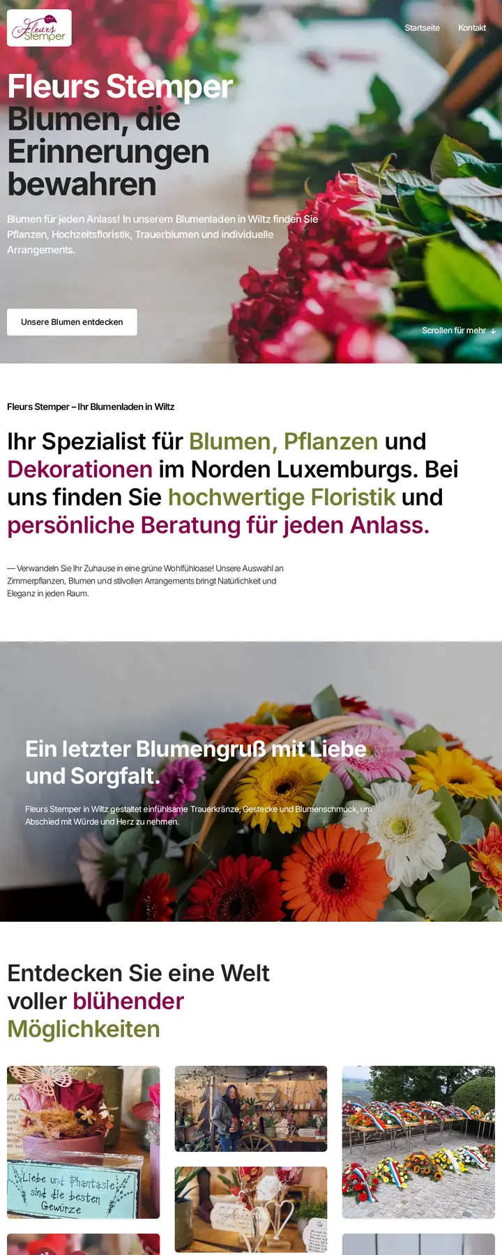 Fleurs Stemper website