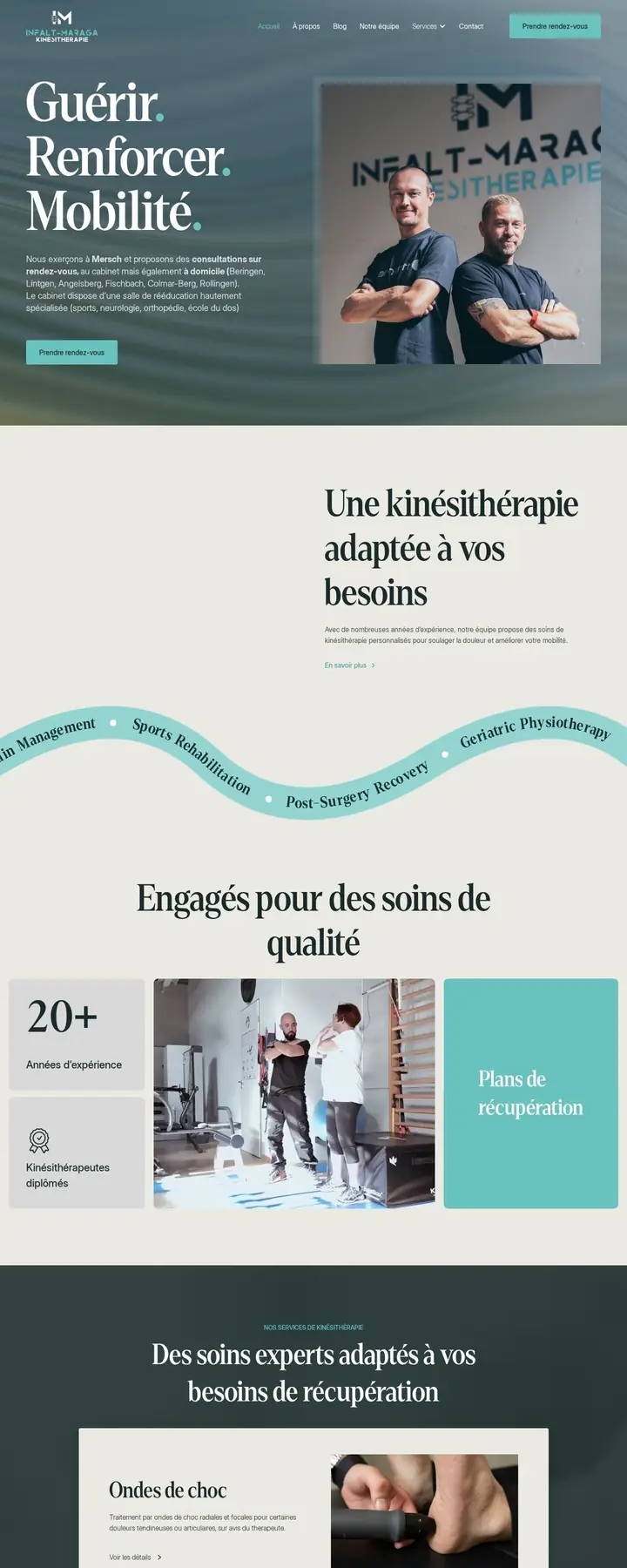 Centre de Kinésithérapie Infalt/Maraga website