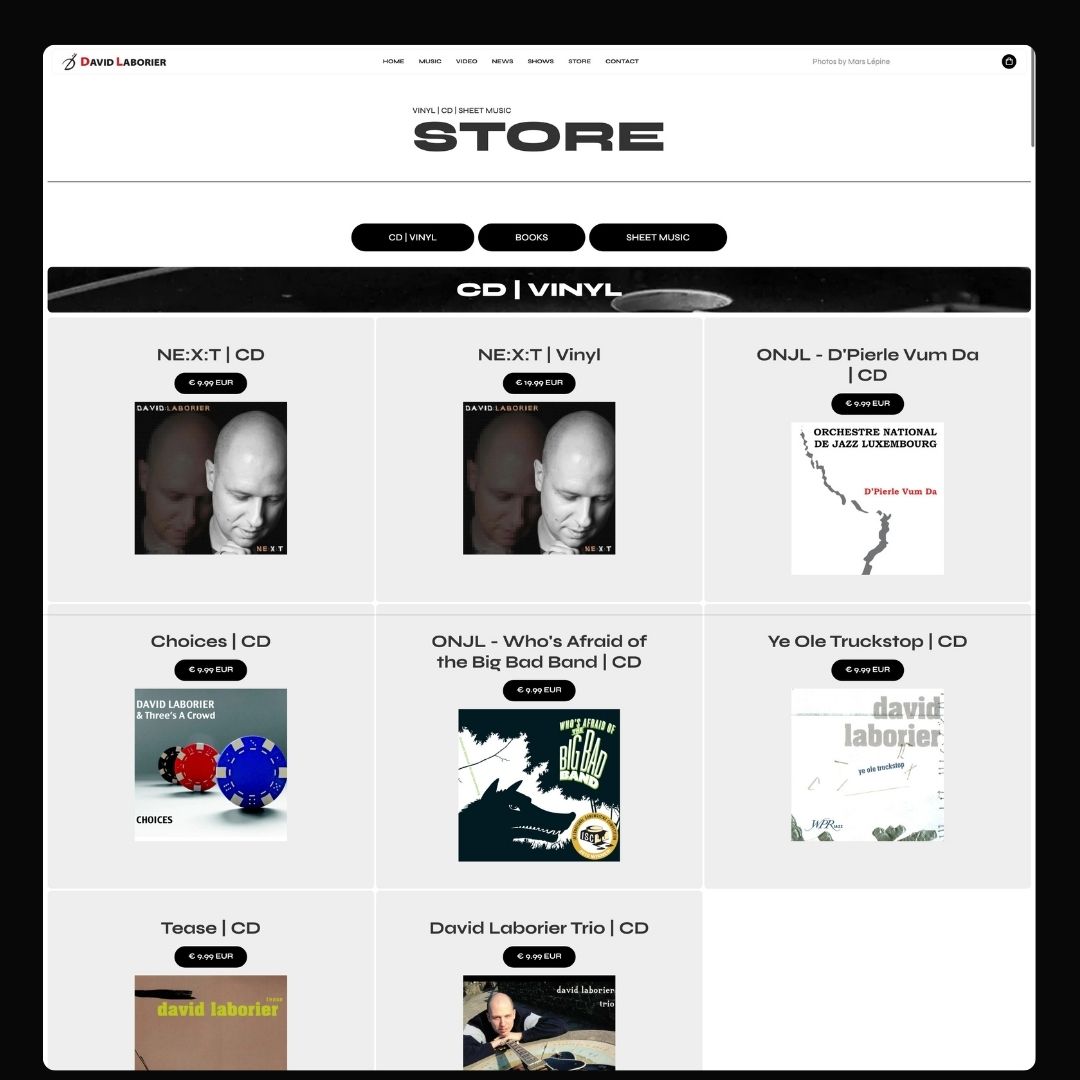 David Laborier website gallery