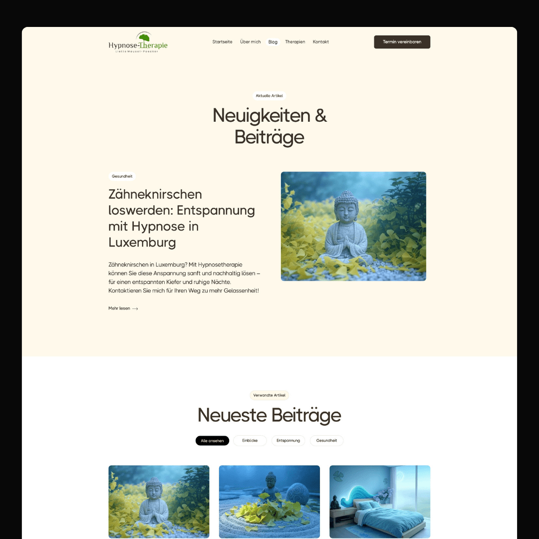 Hypnose Therapie website gallery
