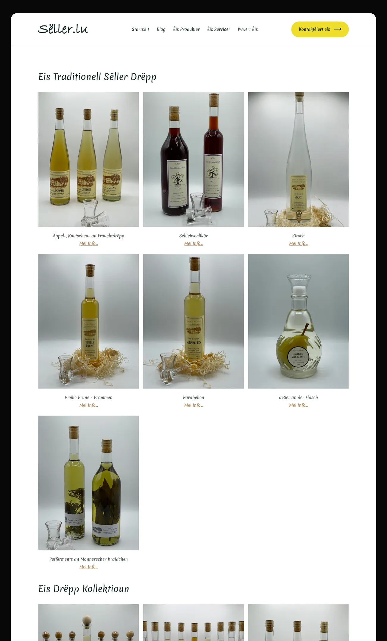 Sëller website gallery