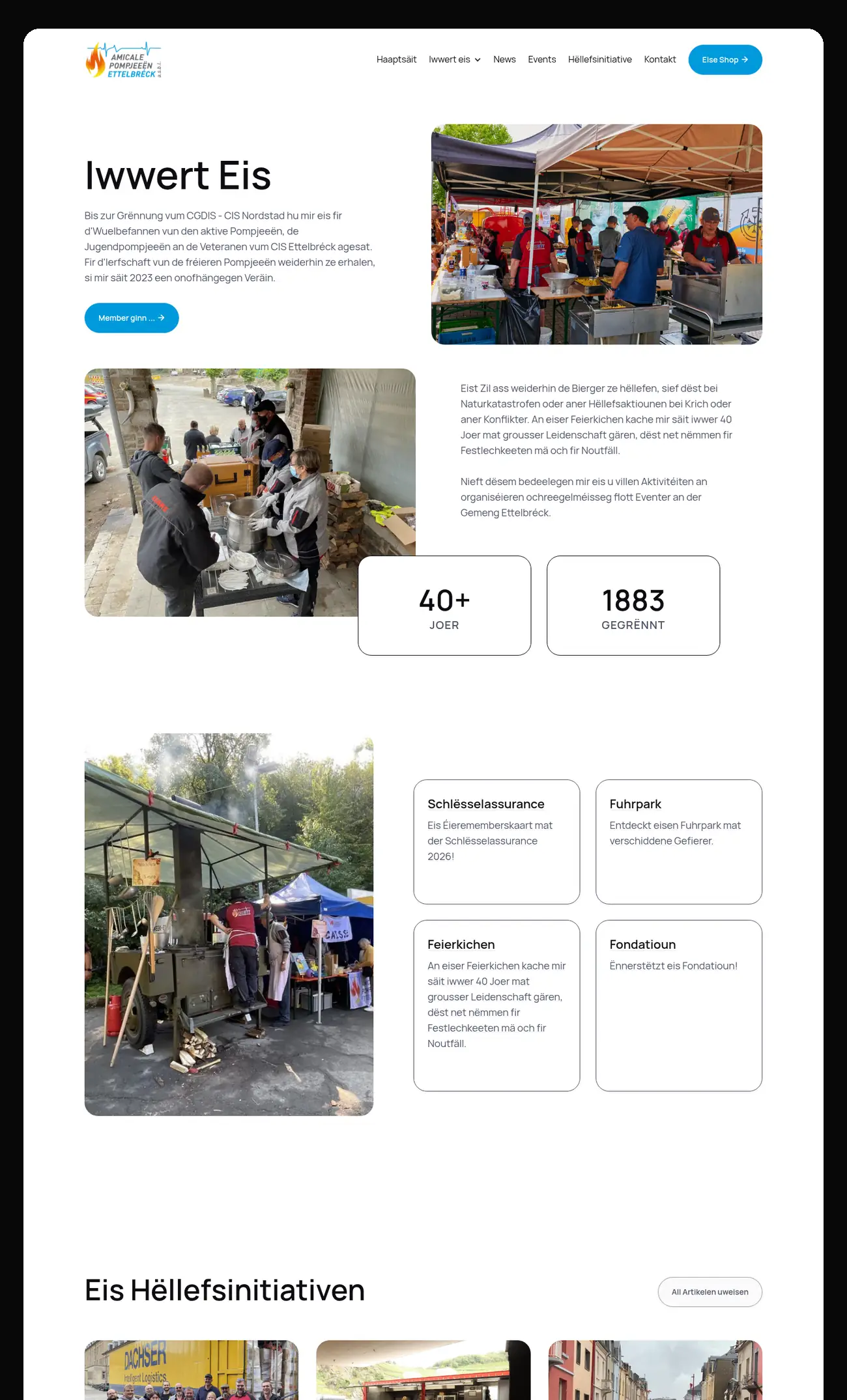 Amicale Pompjeeën Ettelbréck website gallery