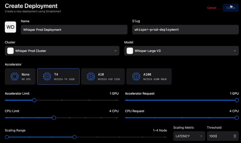 Create Deployment