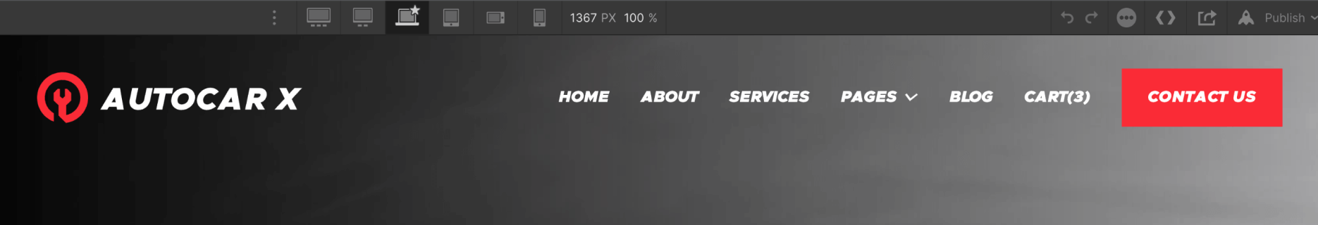 Responsive Design - Autocar X Webflow Template