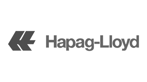 Hapag-Lloyd logo in grayscale.