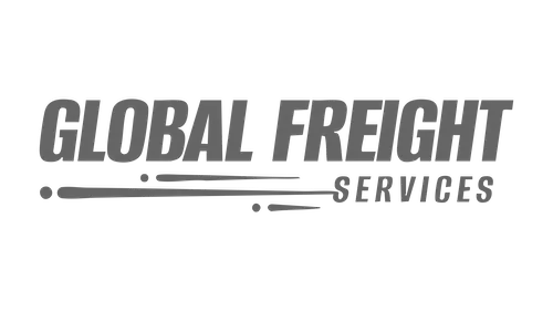Global Freight Services logo in grayscale.
