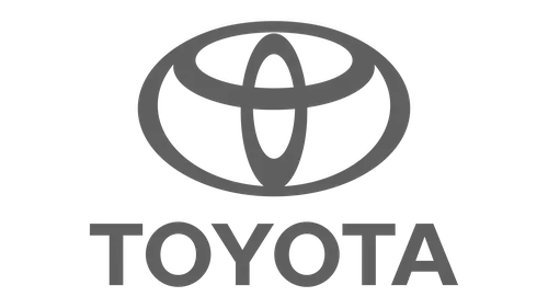 Toyota logo in grayscale.