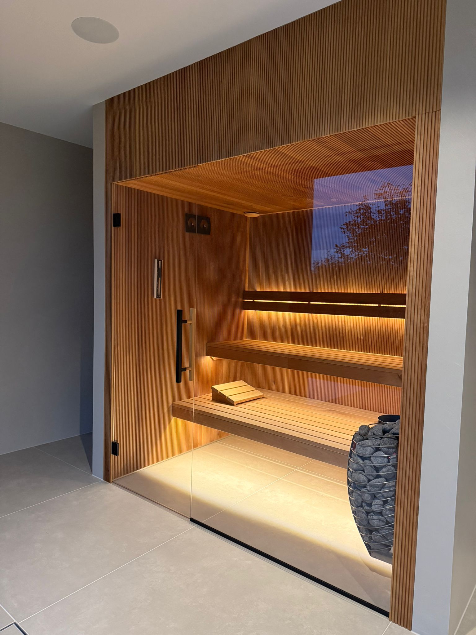 Sauna wewnętrzna z lameli Osika Termo