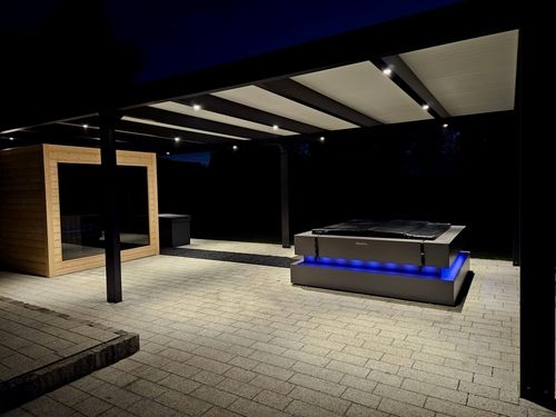 Zewnętrzna strefa Spa z sauną dwufunkcyjną