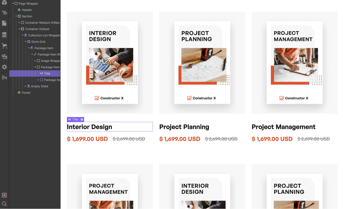 eCommerce Products - Constructor X Webflow Template