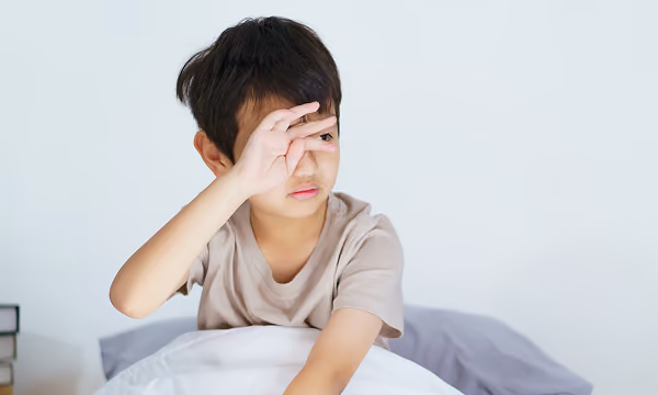 A tired child