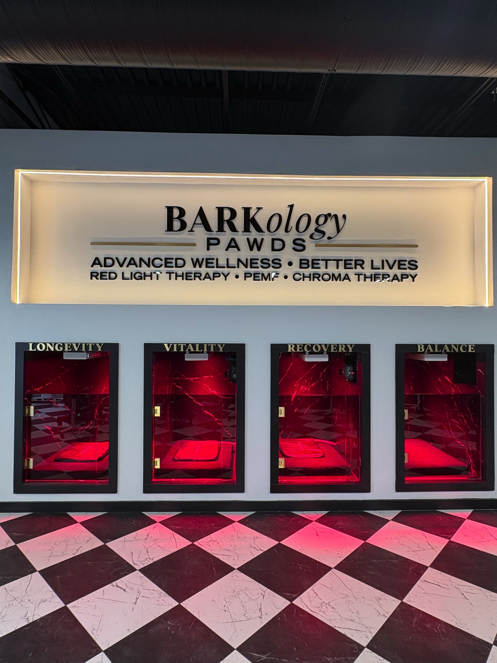 The PAWDS wellness suites with red light therapy