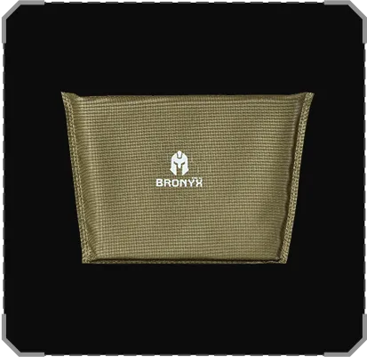 Тактичний корпусний підсумок зеленого кольору з логотипом BRONYR посередині.