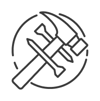 Vector image of a hammer.