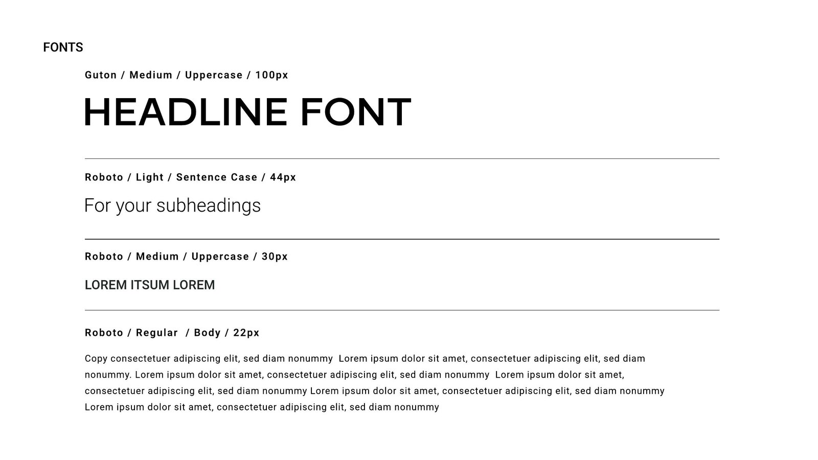 Forsure brand typography