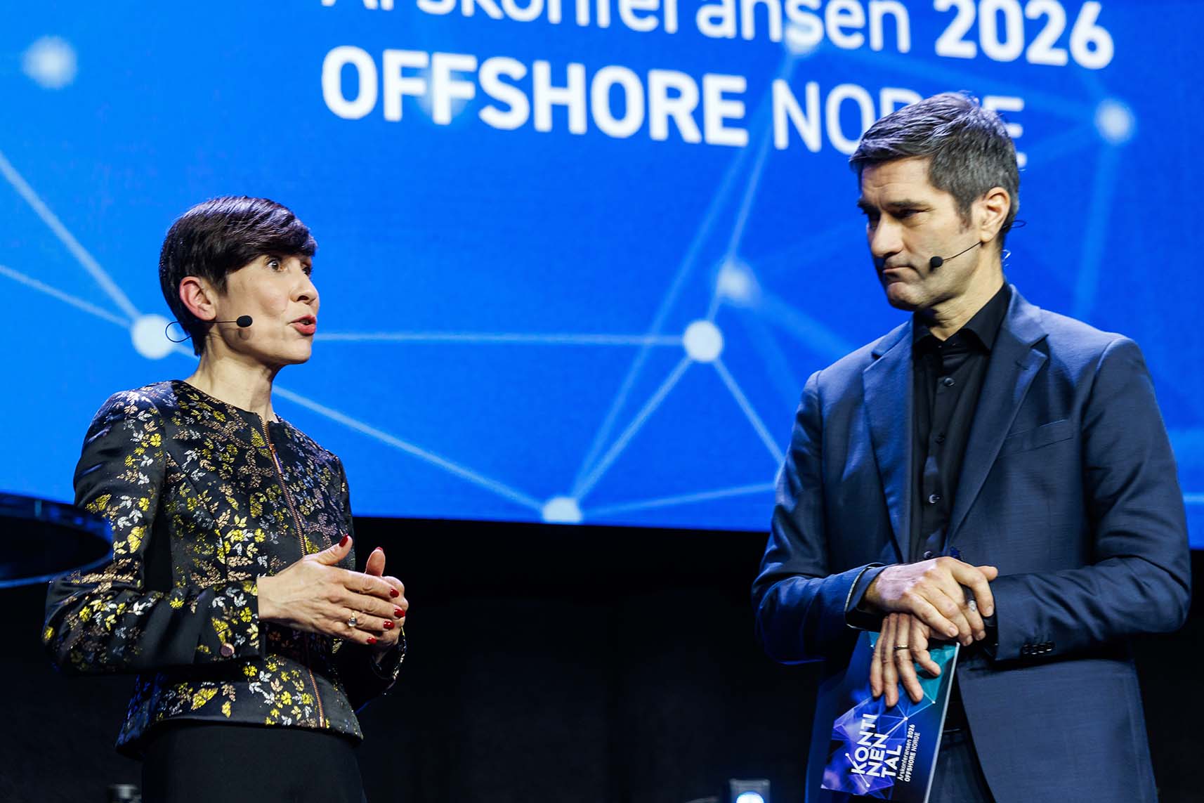 Visuell identitet og animert grafikk i bruk på Offshore Norges årskonferanse Kontinental 2026