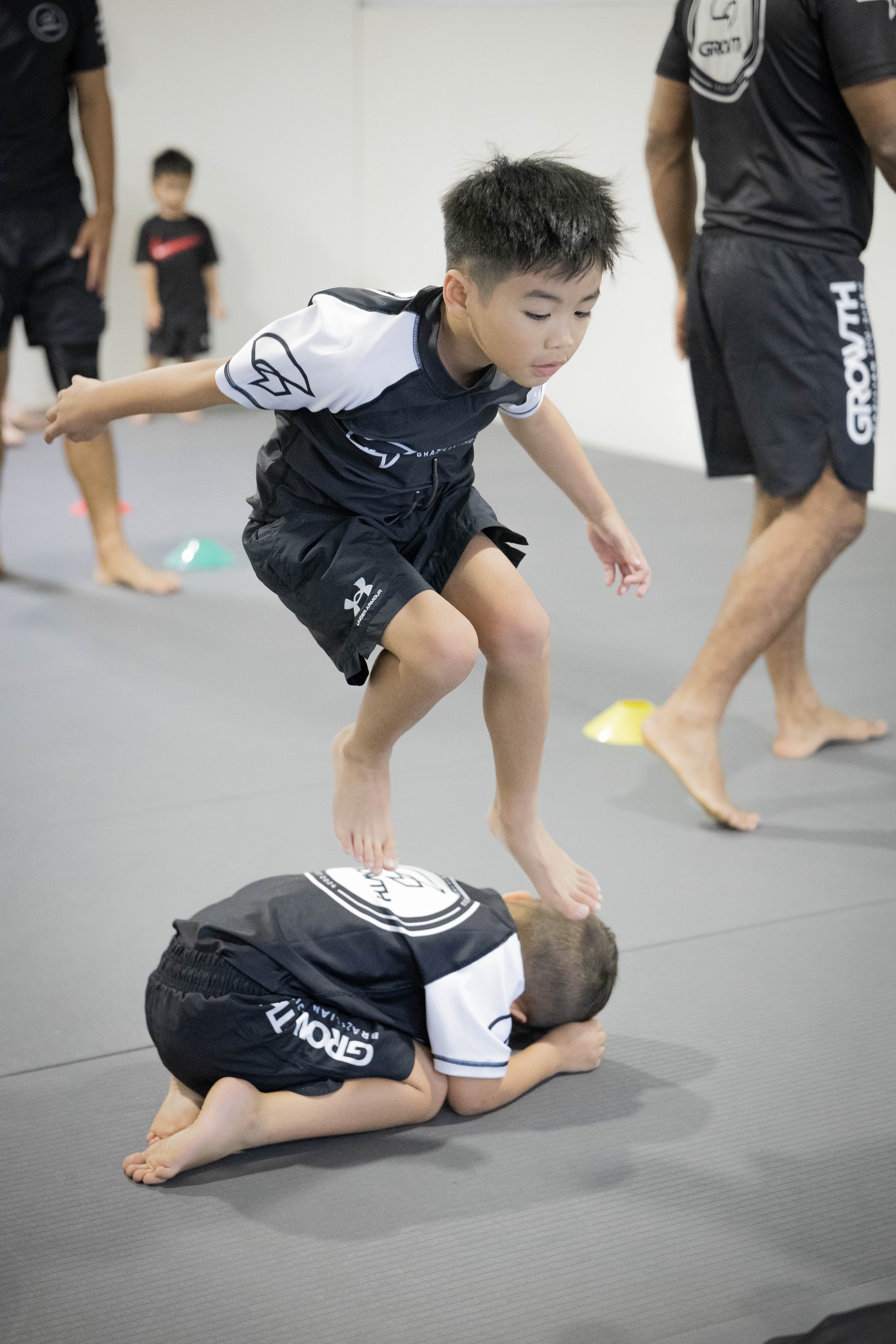 Kids Brazilian Jiu-Jitsu class training at Growth BJJ Southport