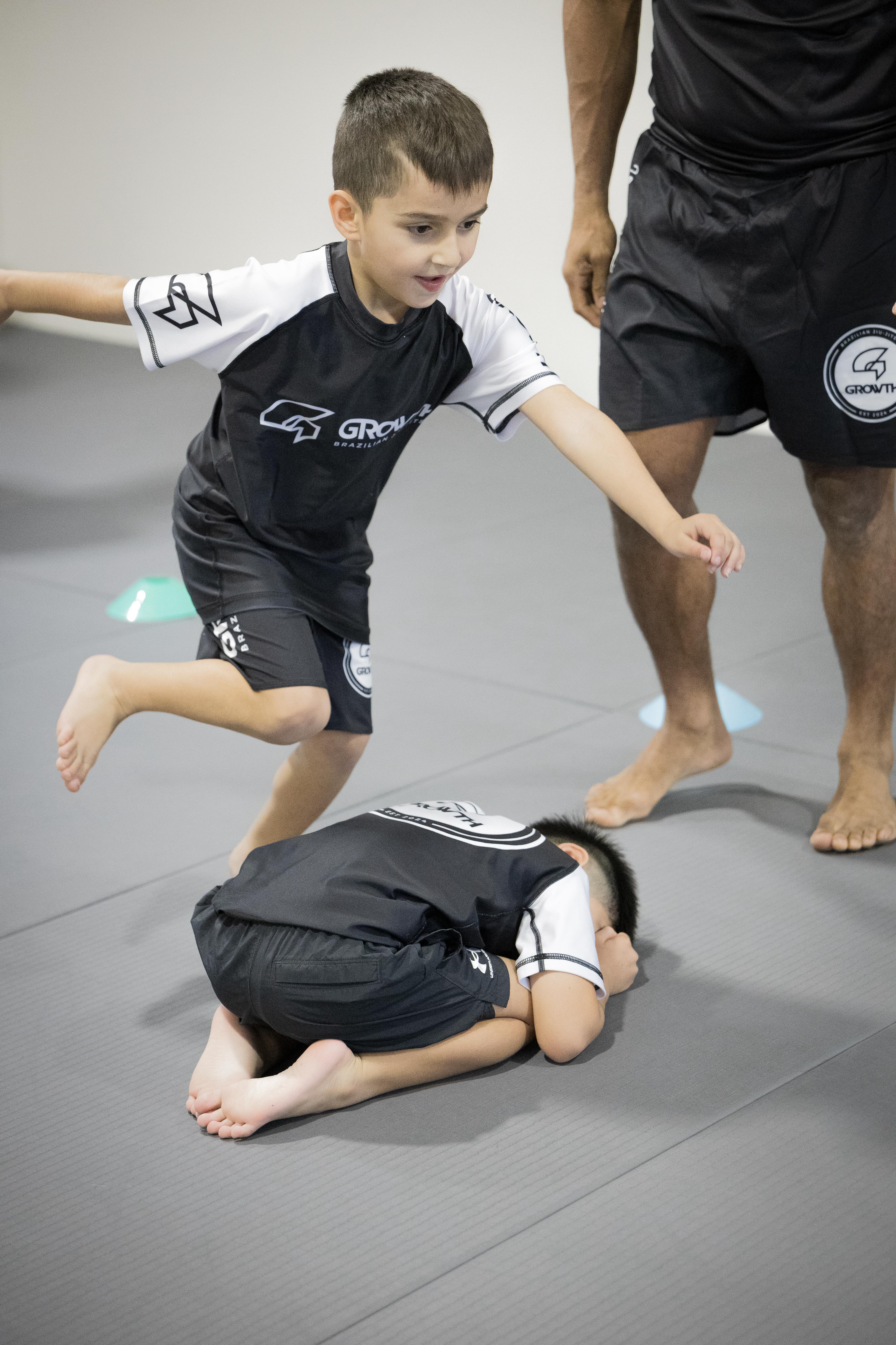 Kids Brazilian Jiu-Jitsu class training at Growth BJJ Southport