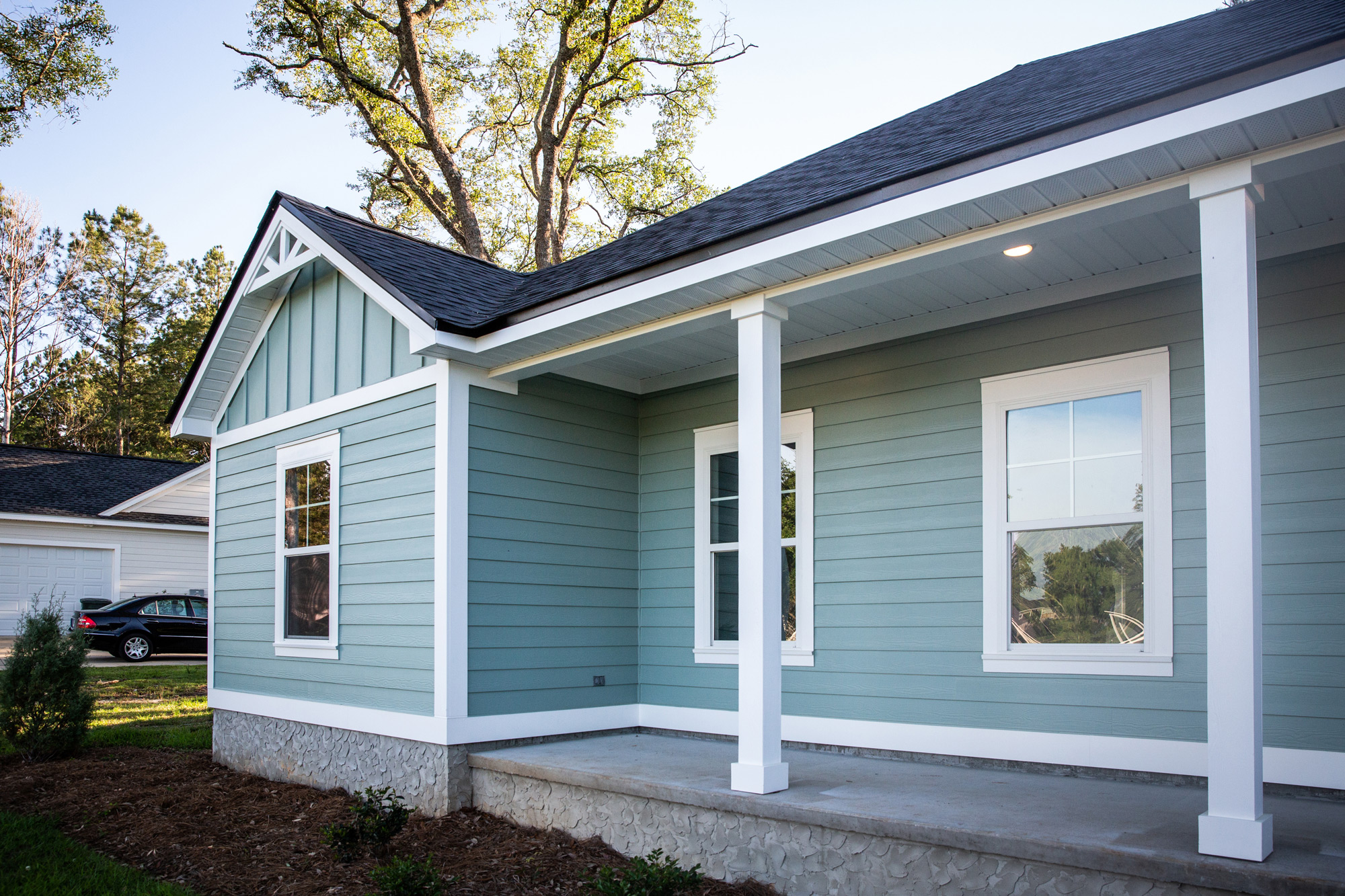 close up of house siding
