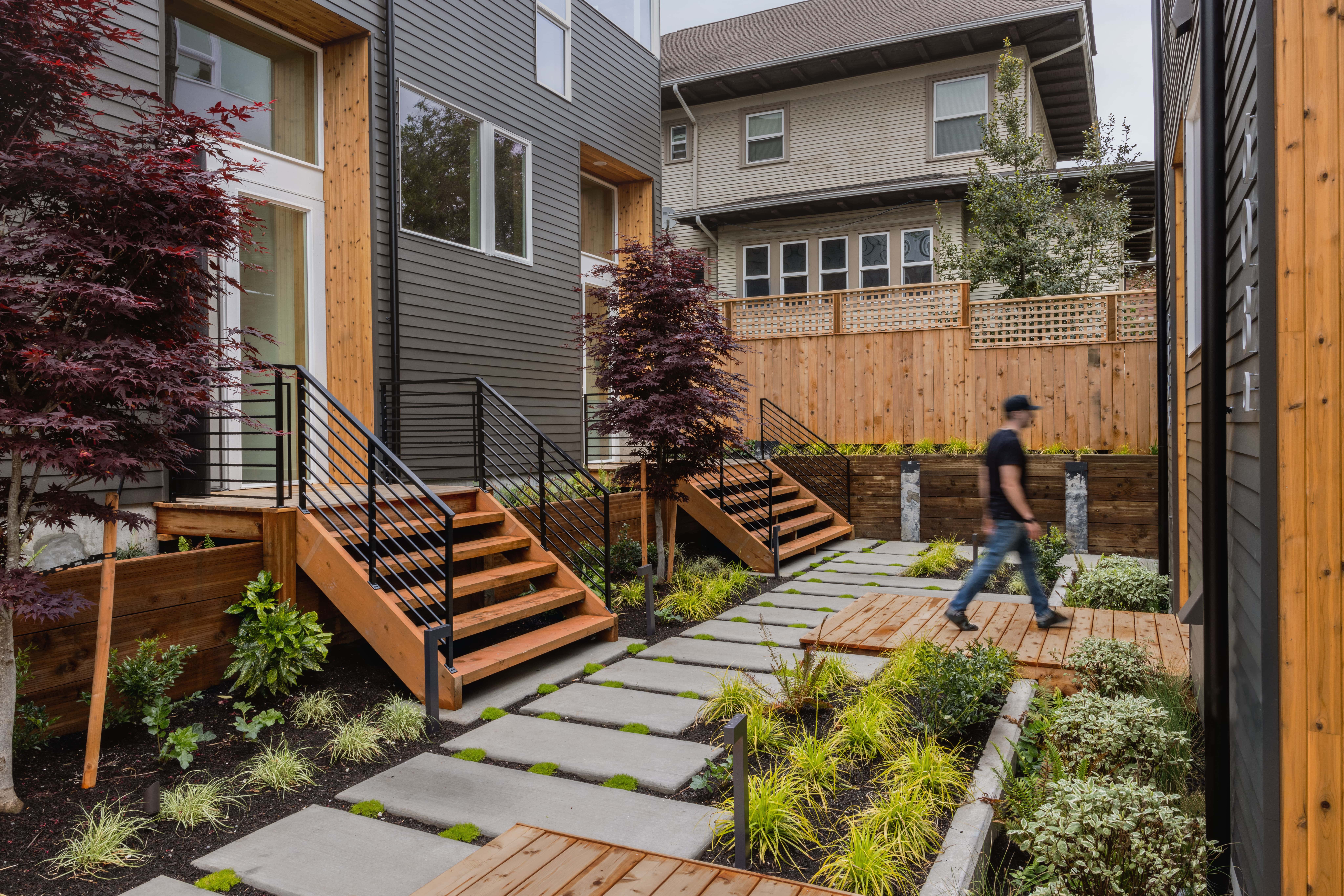 Custom stone pathway.
