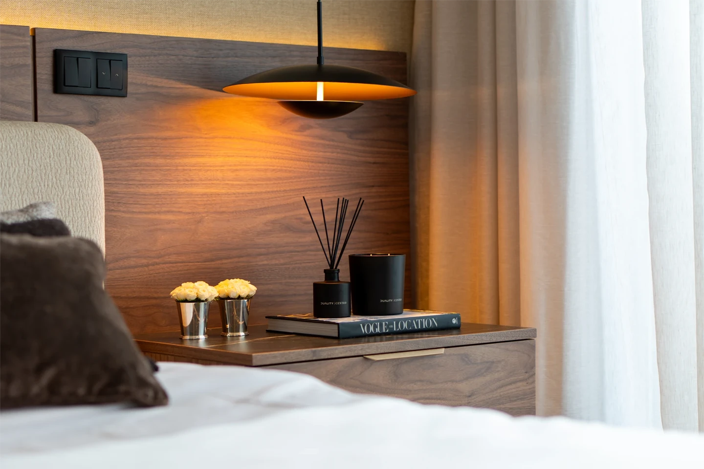 Detalhes de decoração de projetos Duality.