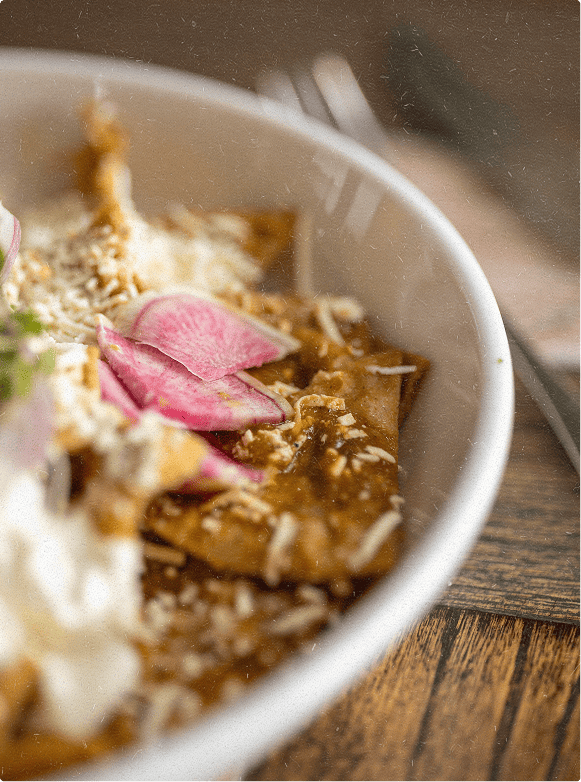 A plate with chilaquiles