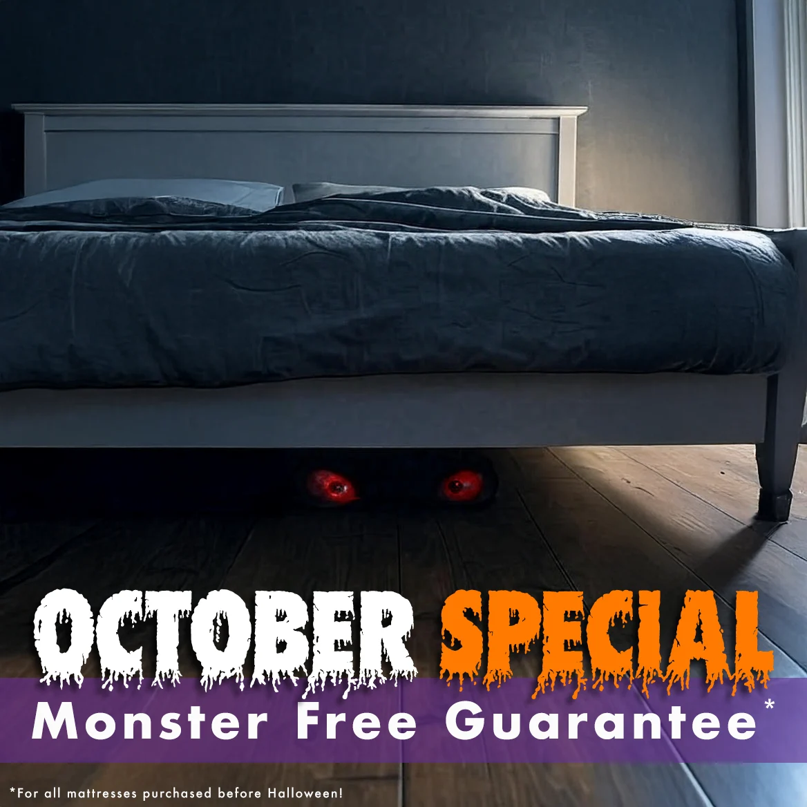 halloween special image - moster-free beds