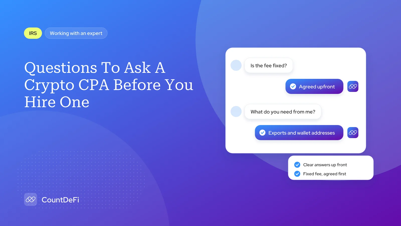 Cover illustration for: Questions To Ask A Crypto CPA Before You Hire One