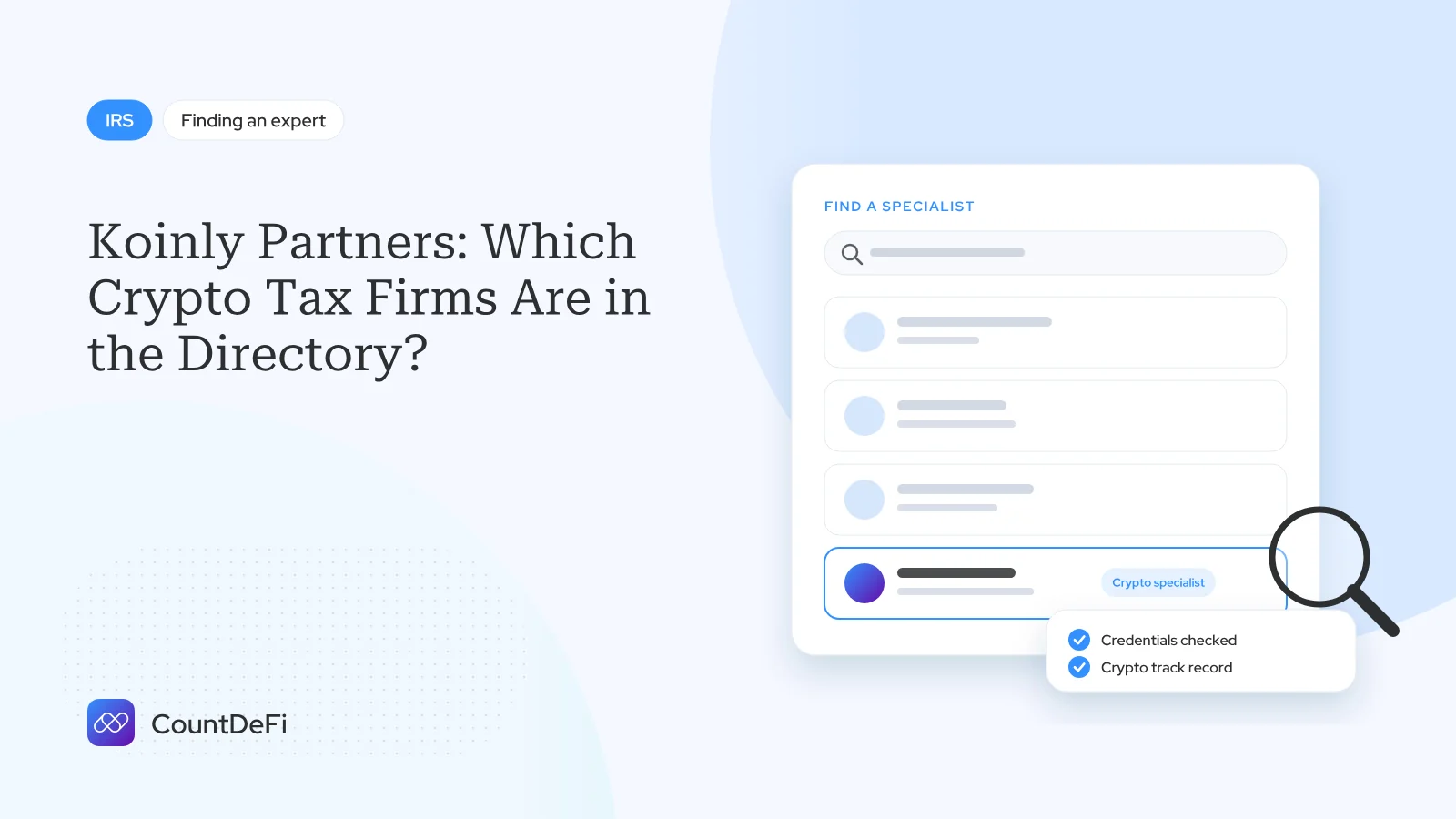 Cover illustration for: Koinly Partners: Which Crypto Tax Firms Are in the Directory?