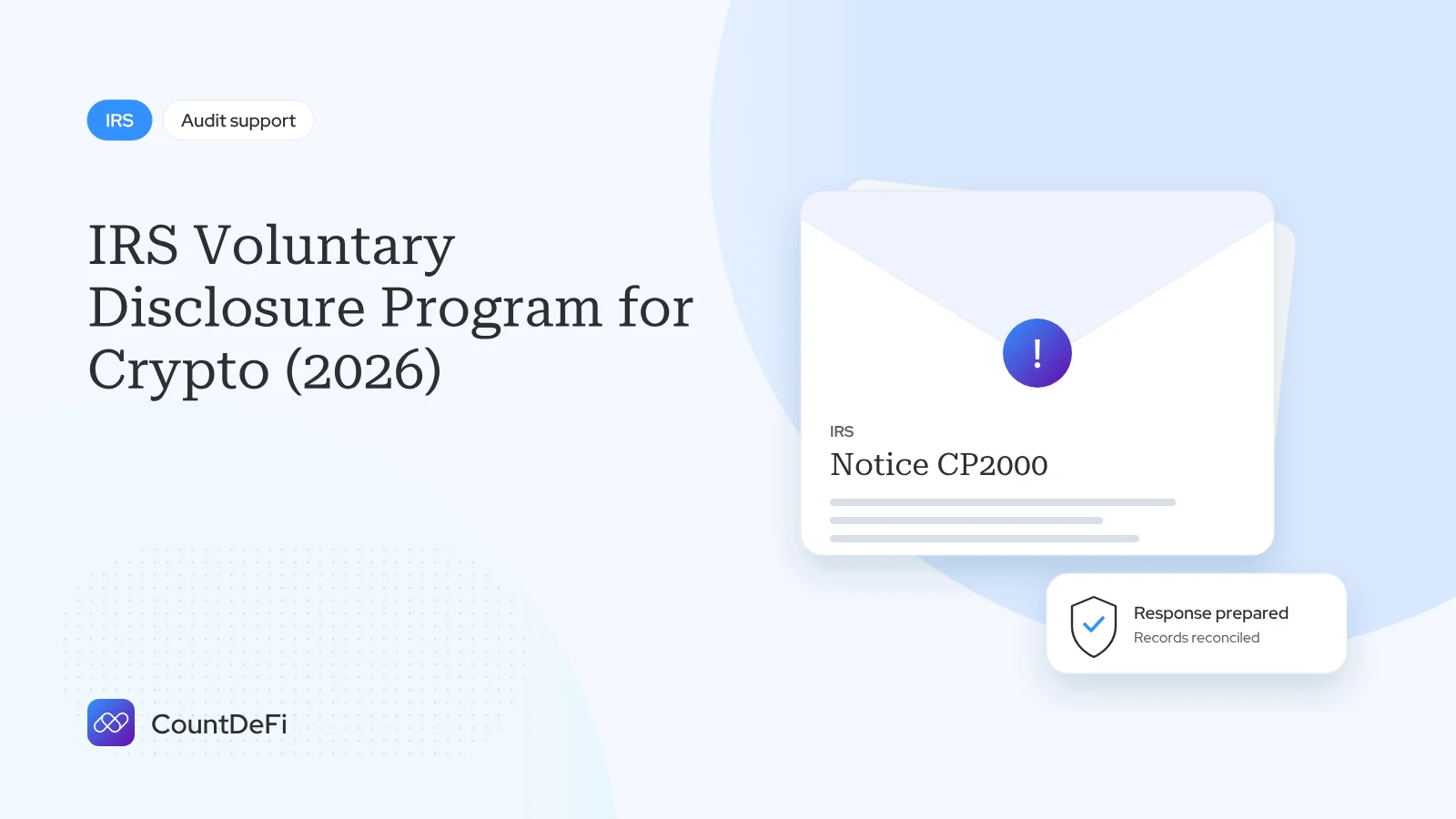 Cover illustration for: IRS Voluntary Disclosure Program for Crypto (2026)