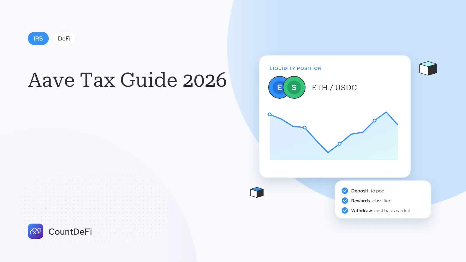 Cover illustration for: Aave Tax Guide 2026: IRS Rules For aTokens And Liquidations
