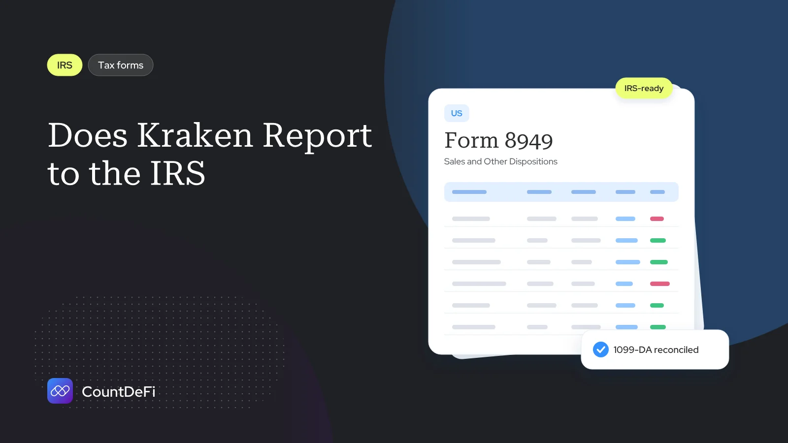 Cover illustration for: Does Kraken Report to the IRS? Your 2026 Tax Guide