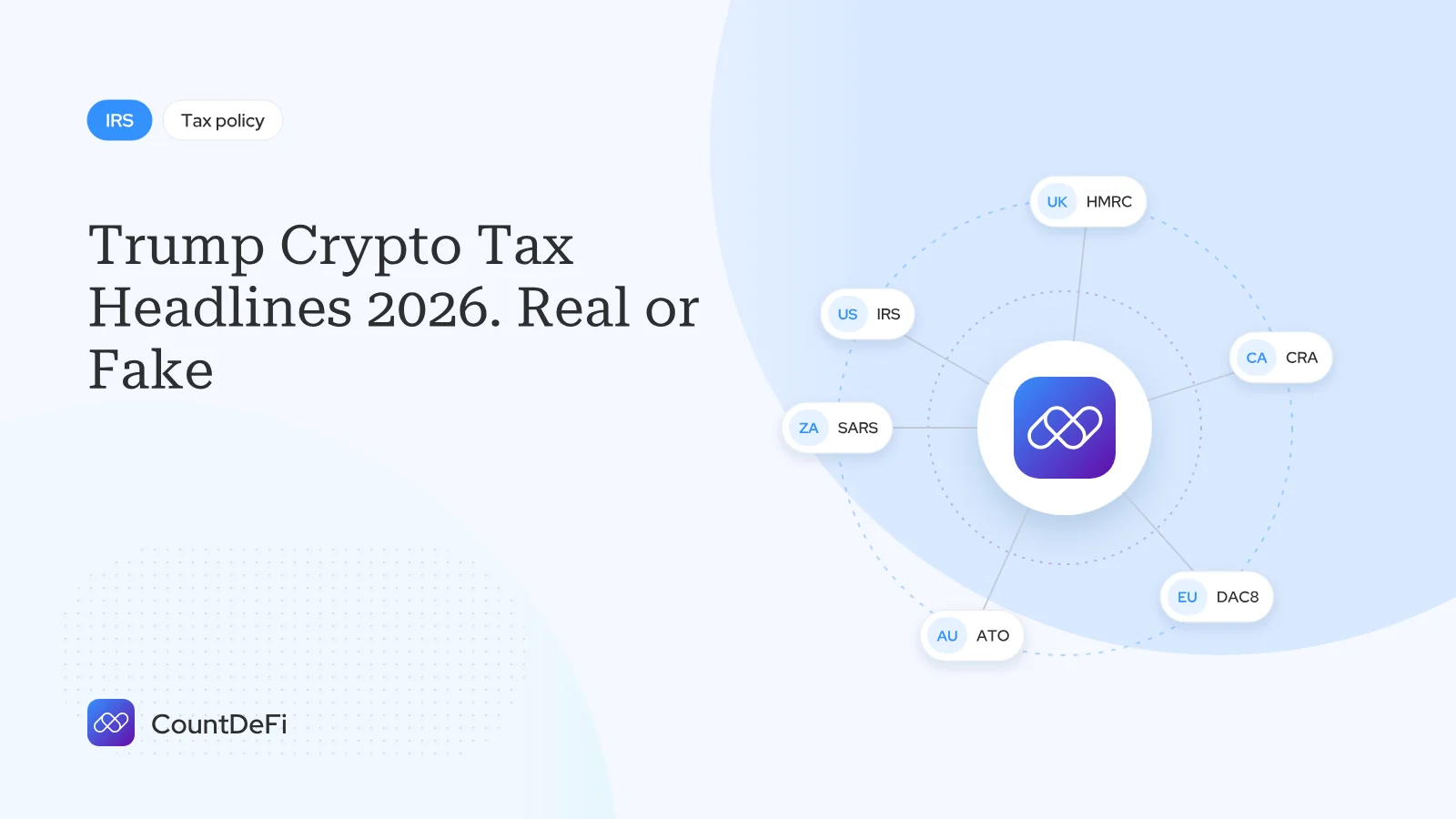 Cover illustration for: Trump Crypto Tax Headlines 2026. Real or Fake? 