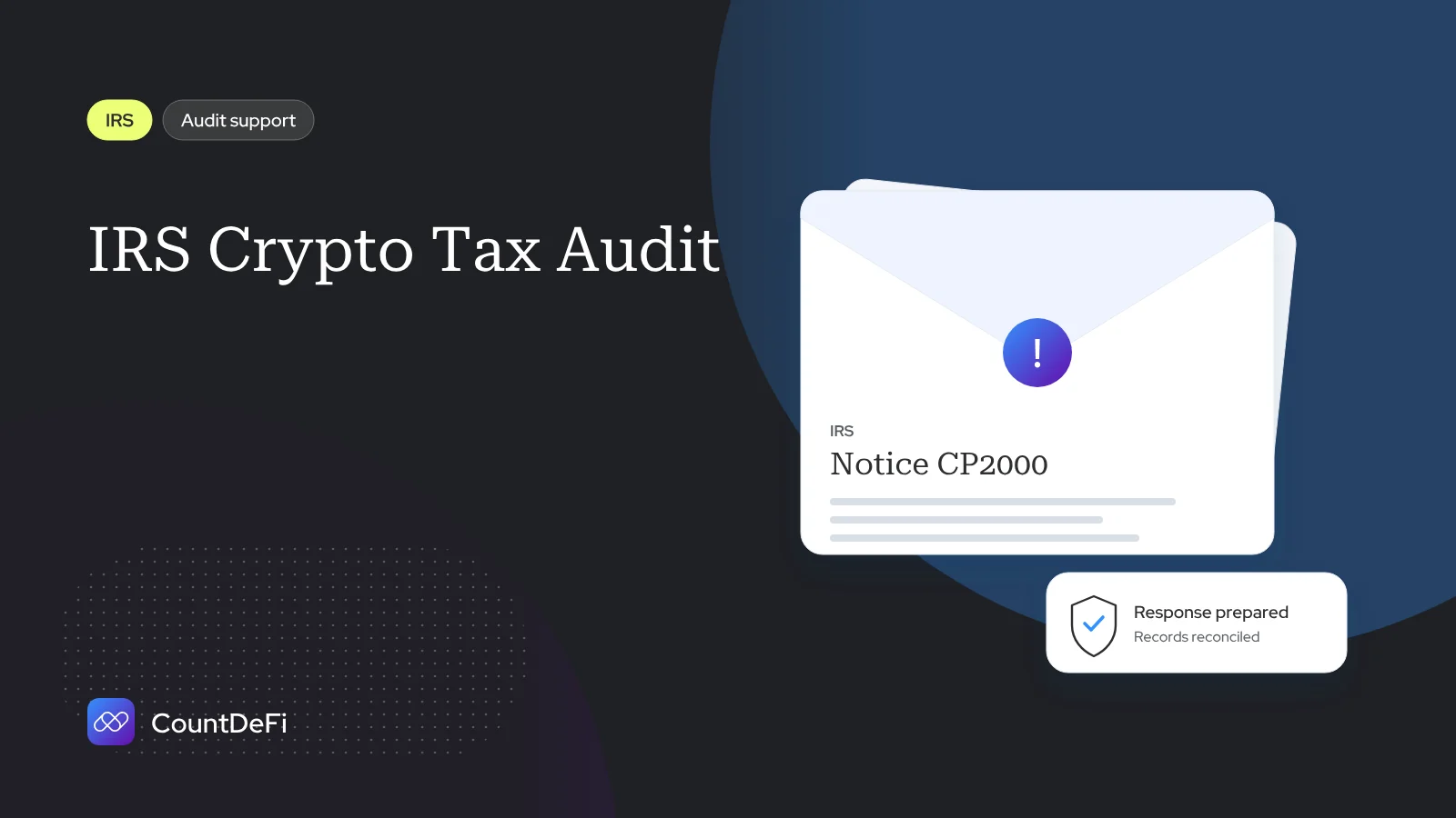 Cover illustration for: IRS Crypto Tax Audit: What Happens and How To Respond